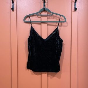 Black velvet tank